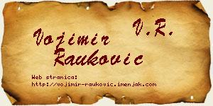 Vojimir Rauković vizit kartica